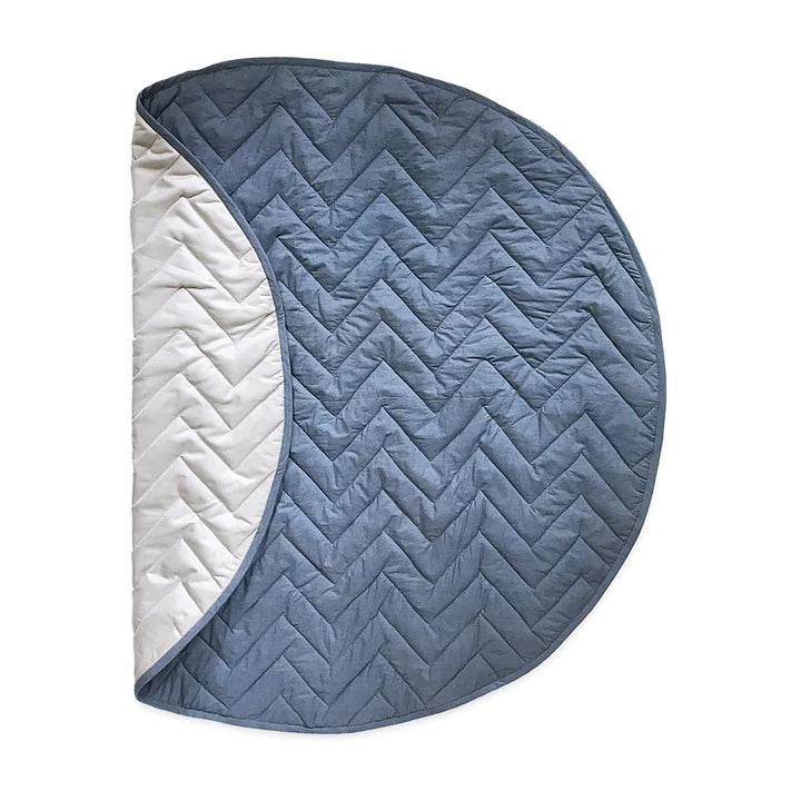 Indoor/Outdoor Quilted Playmat Navy Tot n Tales