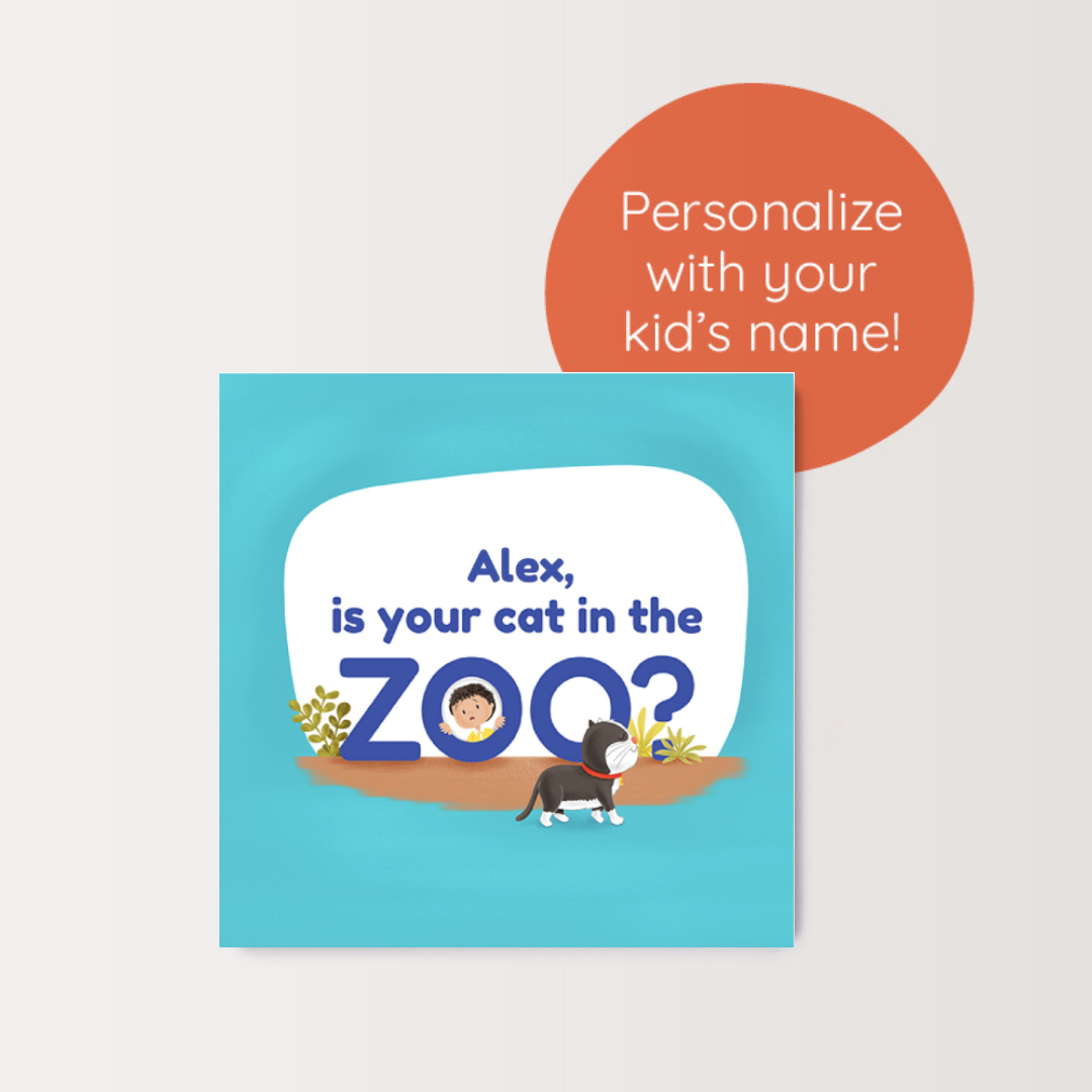 Personalised Story Book - Alex, Is Your Cat in the Zoo? – Tot n Tales