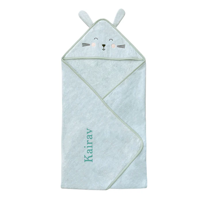 Masilo-Baby-HoodedTowels-Mint-Bunny