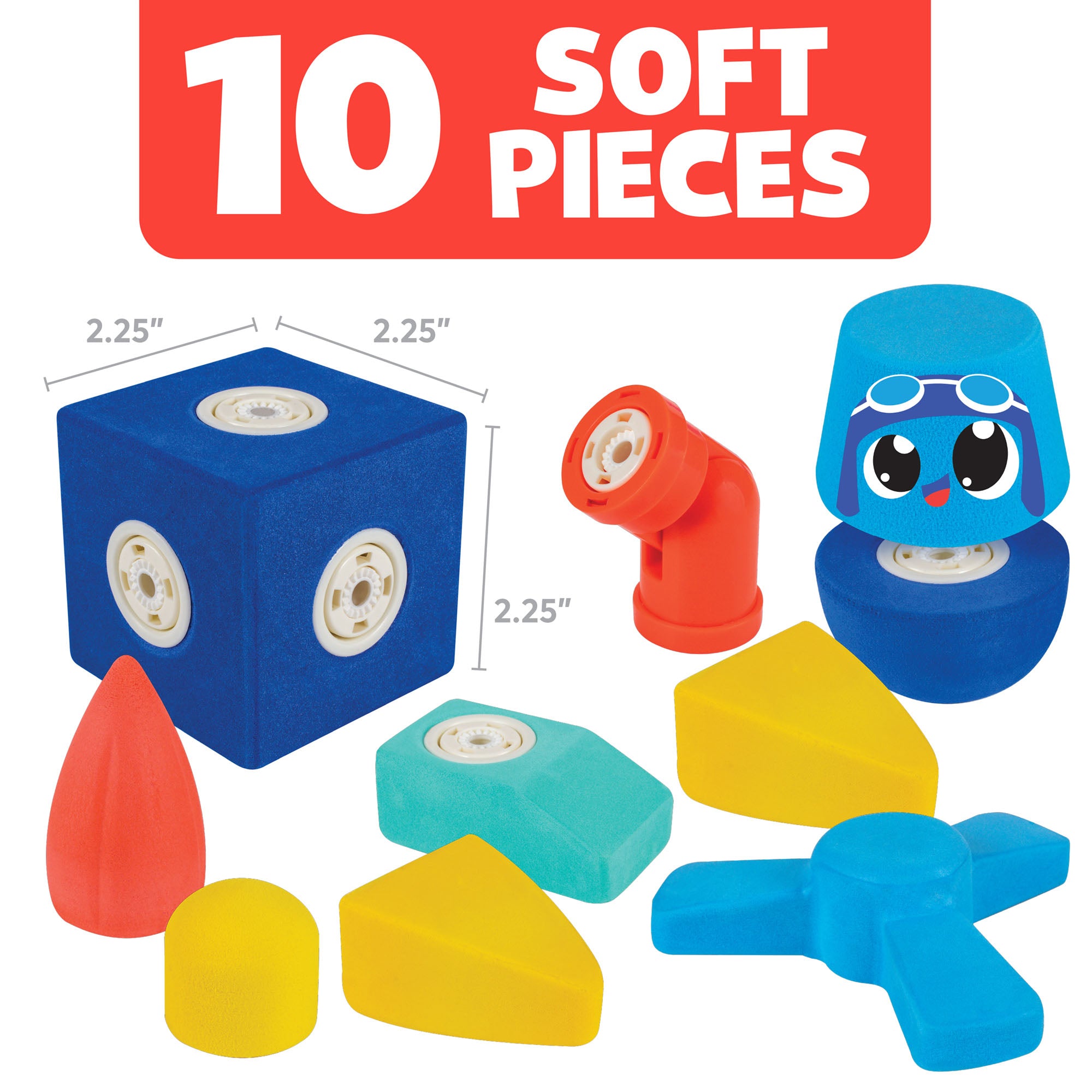 Blockaroo Robots Blockaroo Magnetic Foam Blocks- Robot – Tot n Tales