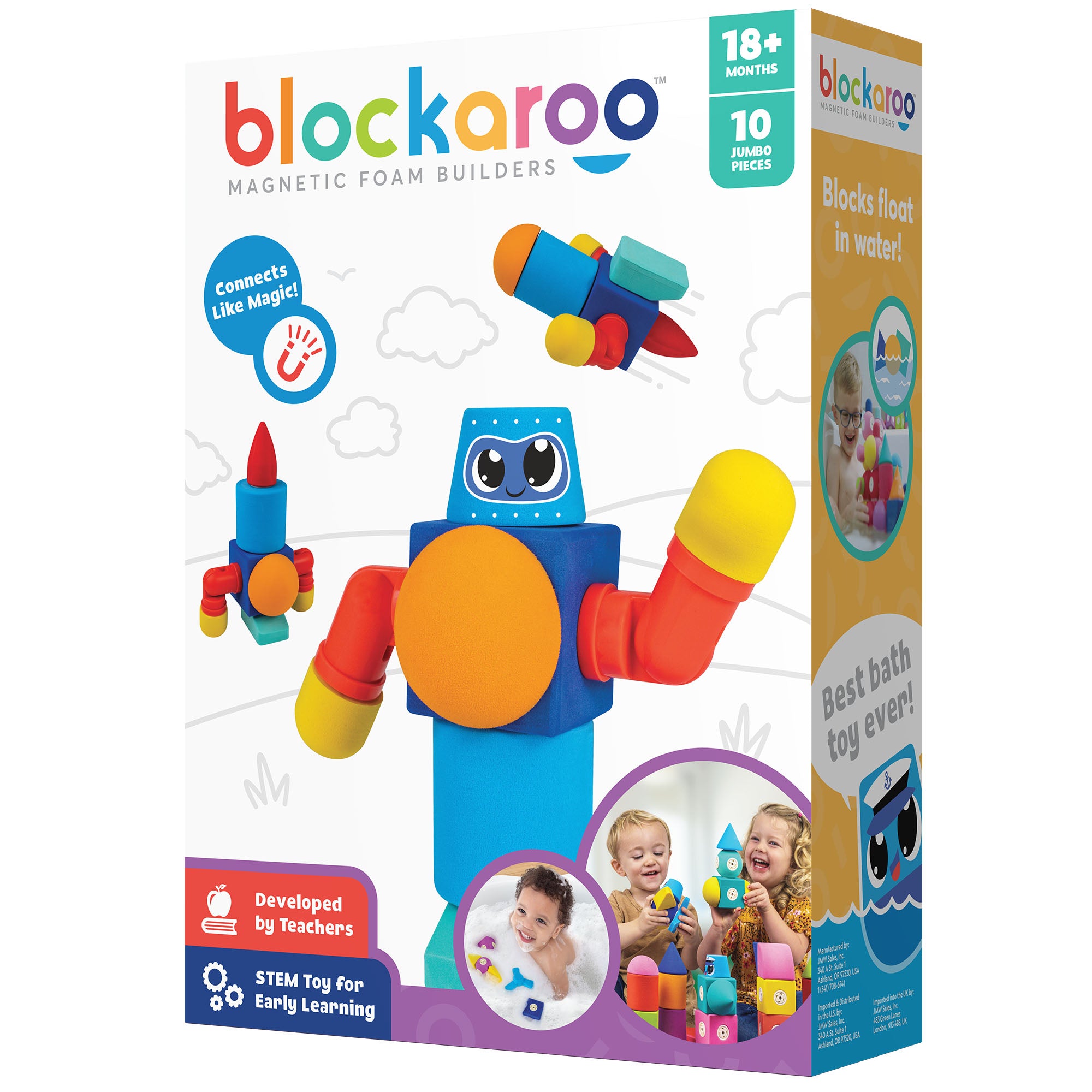 Blockaroo Robots Blockaroo Magnetic Foam Blocks- Robot – Tot n Tales